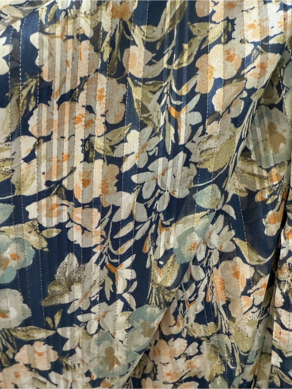 Halogen Curb Chain Detail Metallic Floral Halter Maxi Dress Size Medium NWOT - Picture 12 of 14